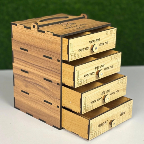 4 layer medicine storage box